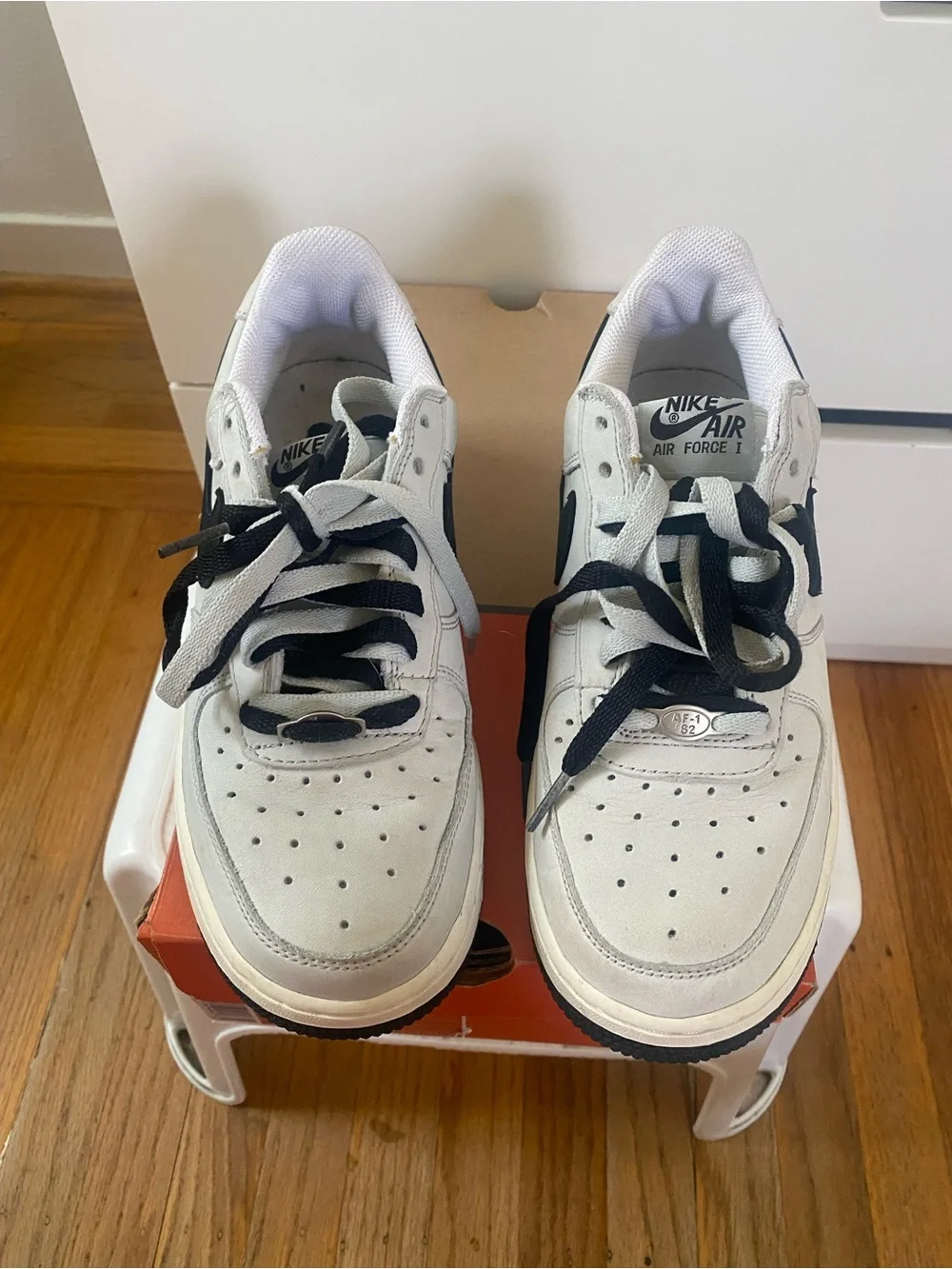 Nike Kids Low-Top Sneakers in White and Black